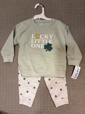 Carter’s 18M Lucky Little One Outfit Set NWT Shamrock St Patrick’s Day